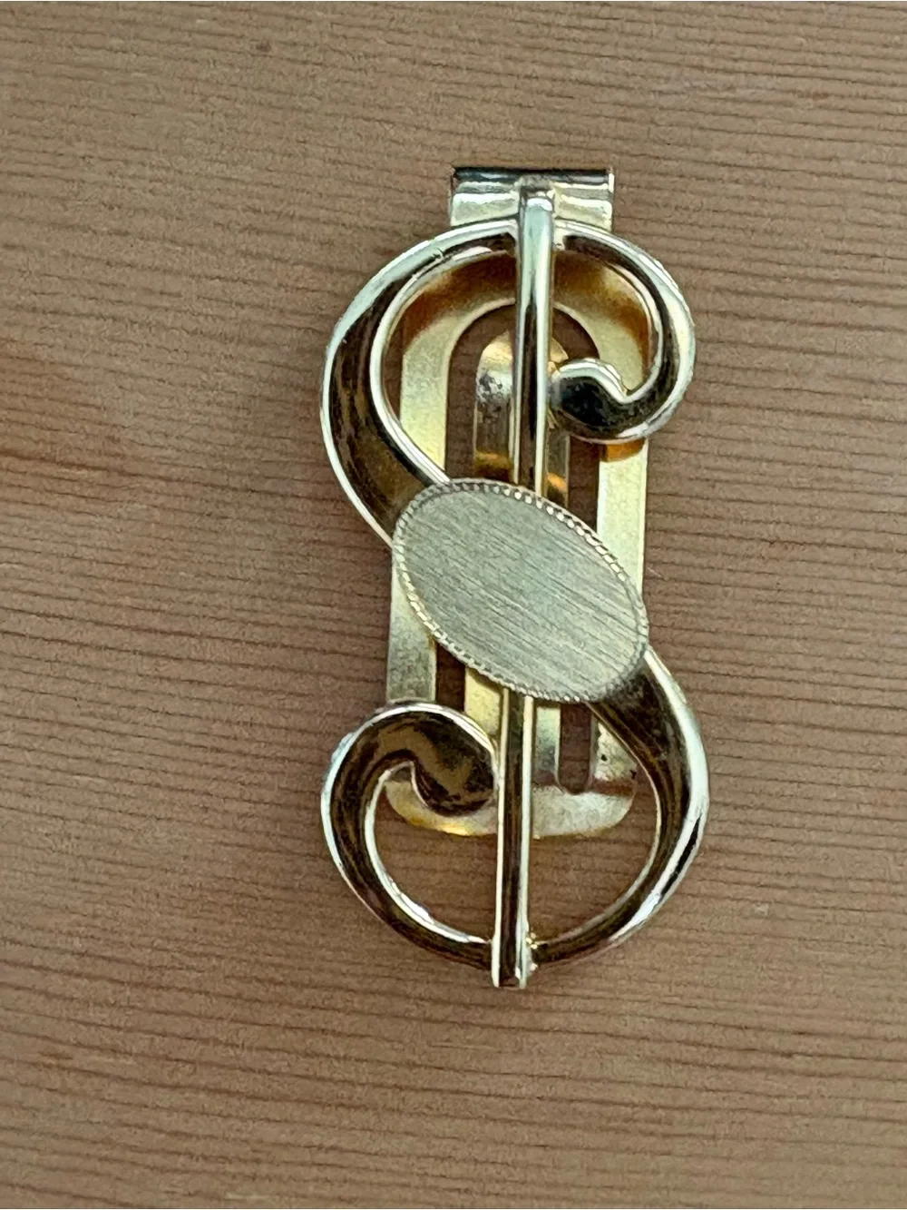 Vintage Anson Gold-Plated Dollar Sign Money Clip New